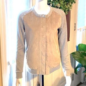 ecru Women’s Suede and Sweater Jacket Small